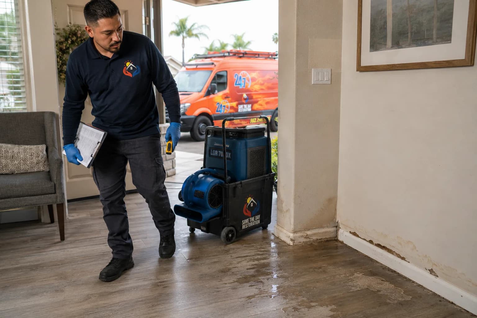 Illustration: The Complete Water Damage Restoration Process: What To Expect When Professionals Arrive