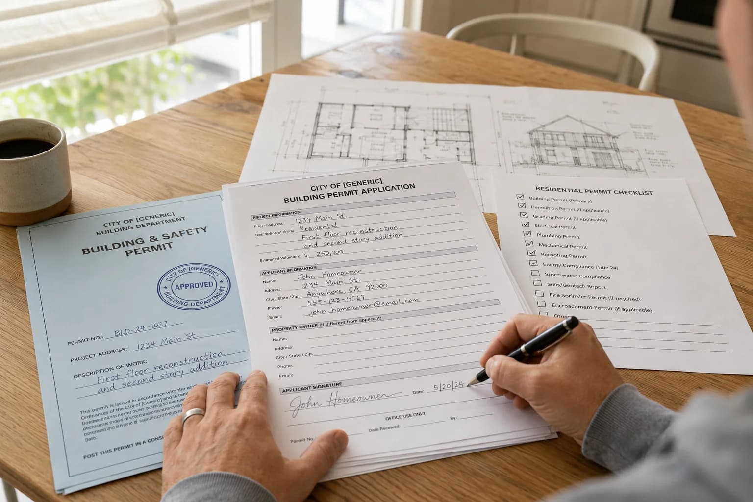 Illustration: What Building Permits Do You Need For Reconstruction In LA & Orange County?